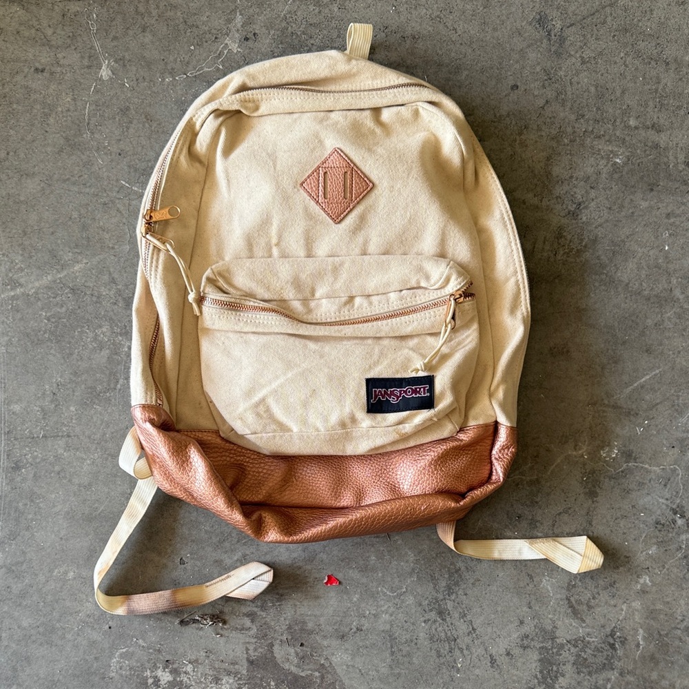 JanSport Beige and Copper Backpack